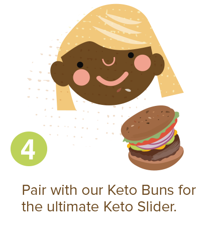 Pair with our Keto Buns for the ultimate Keto Slider