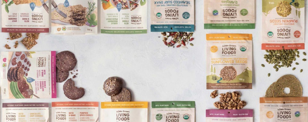 Assortment of hOMe Grown Living Foods products