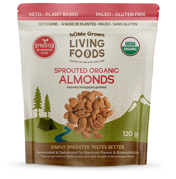 Sprouted organic almonds