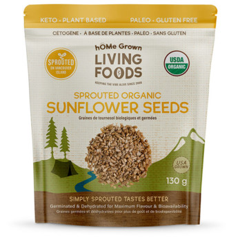 Sprouted organic sunflower seeds