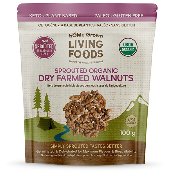 Sprouted organic dry farmed walnuts