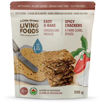 Home Grown Living Foods Easy uBake Keto Spicy Crackers