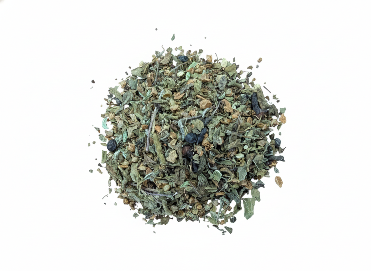 Tulsi holy basil leaves ingredient and spices used in Tulsi chai herbal tea